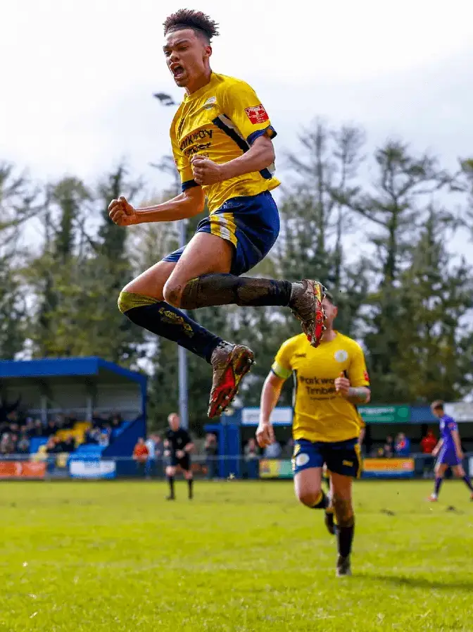 Football kit designer | Players Celebrating | Design it. Wear it. Custom football kits delivered by SWAZ.